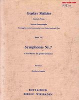 Titelblatt der ersten Ausgabe von Mahlers Siebter Symphonie im Rahmen der Kritischen Gesamtausgabe, herausgegeben von Erwin Ratz (Bote & Bock, 1960)